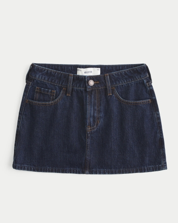 Hollister blue denim skirt top