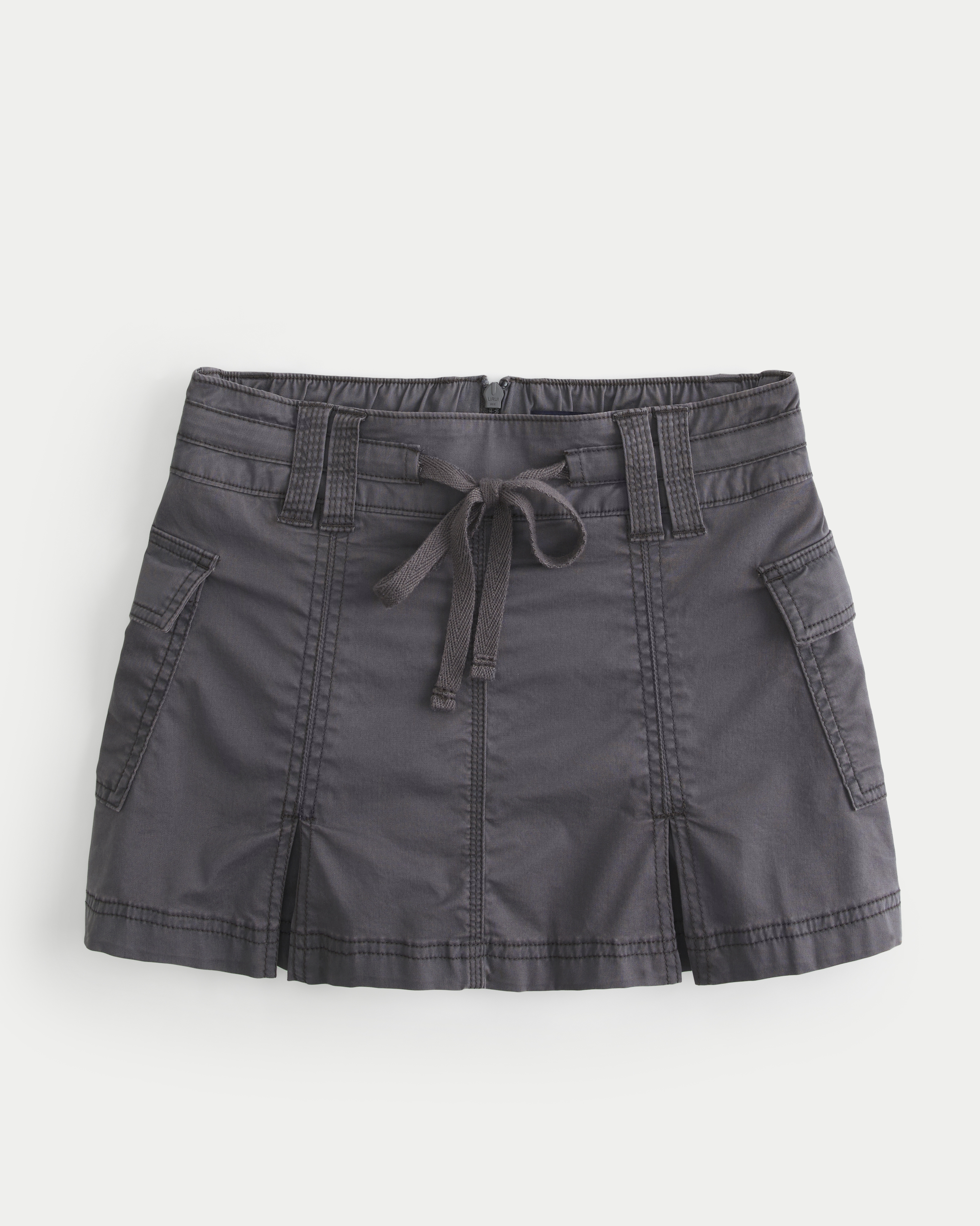 Pleated Cargo Mini Skort