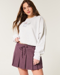 Mid-Rise Pleated Mini Skort