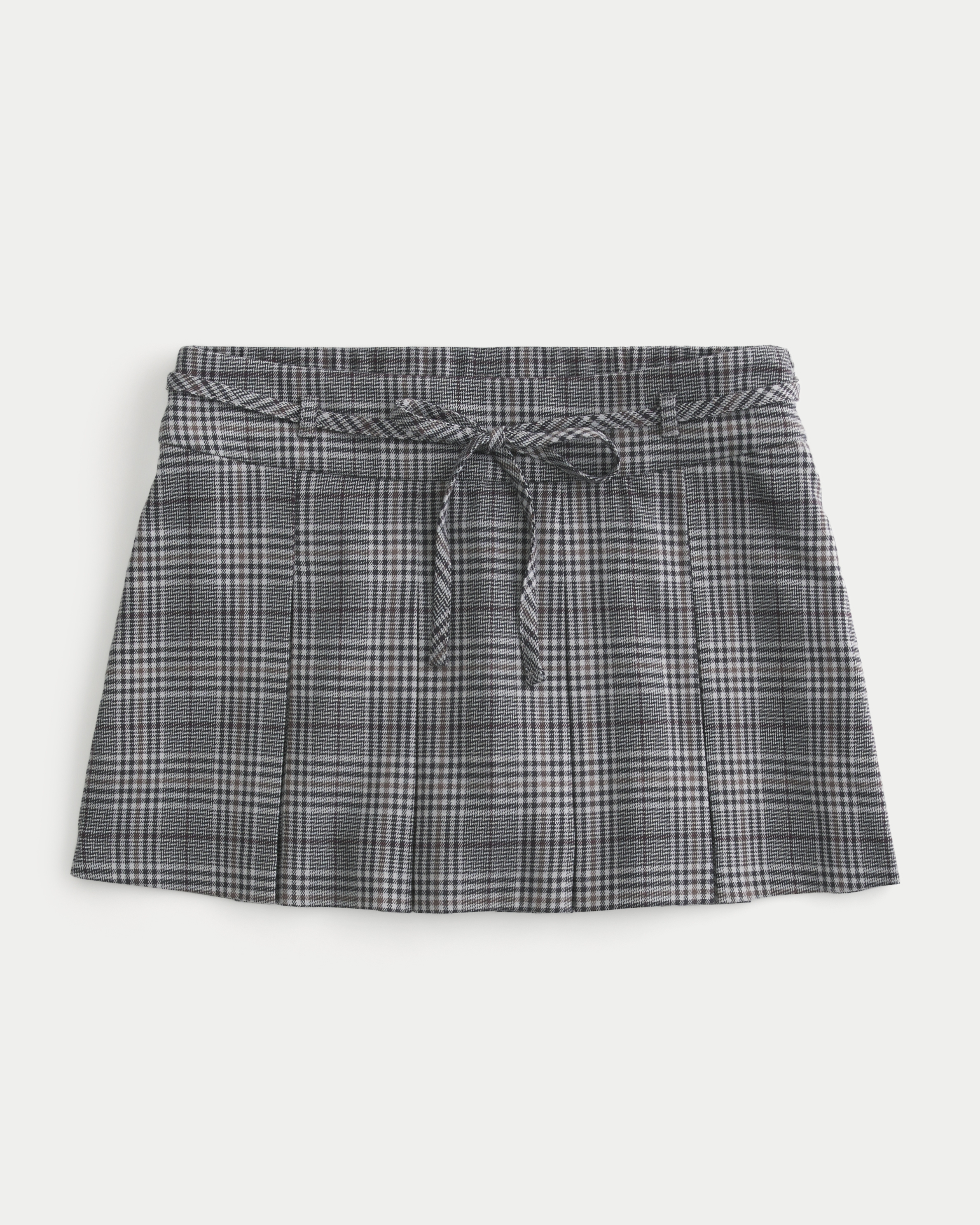 Mid-Rise Pleated Mini Skort