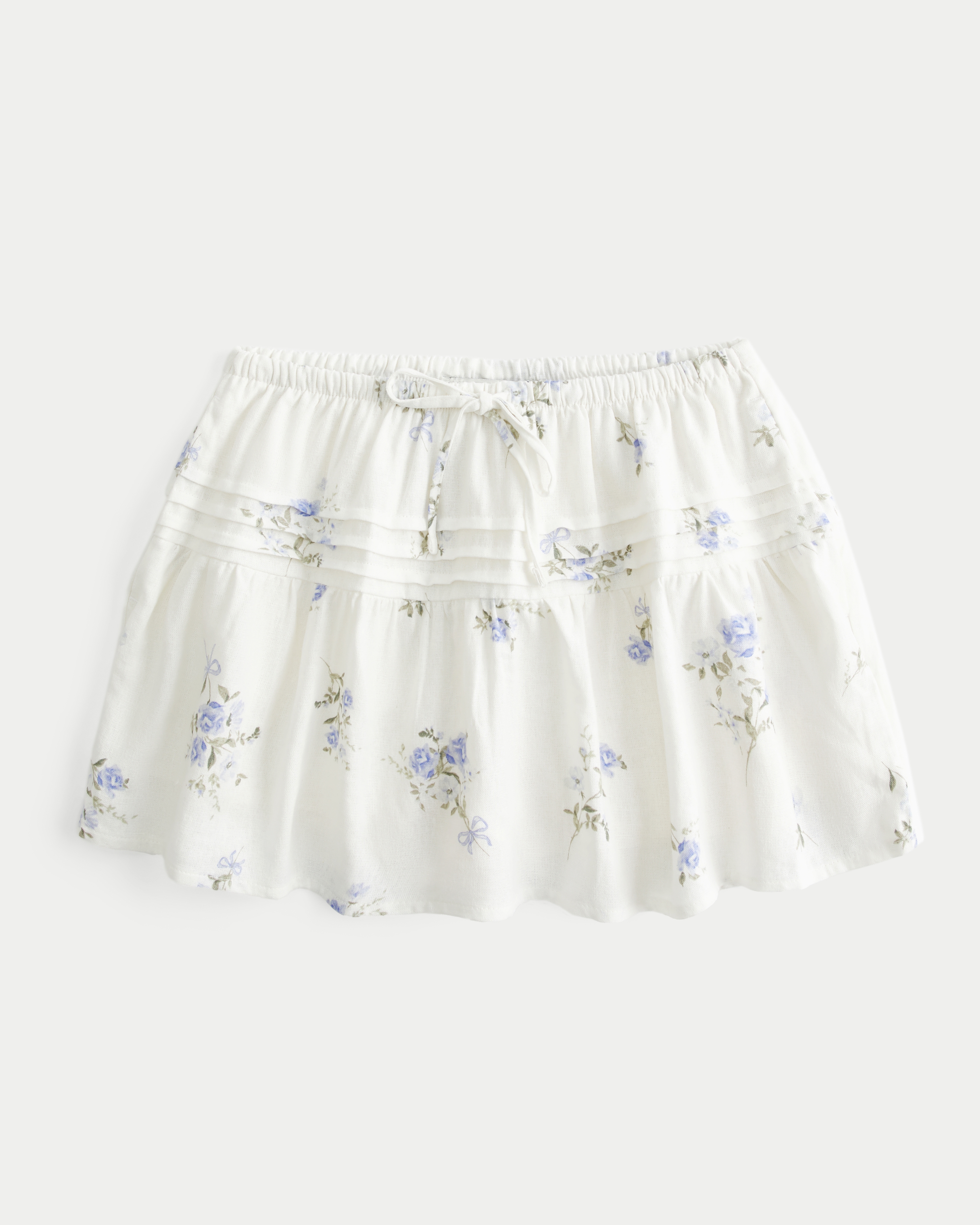 Linen-Blend Mini Skort