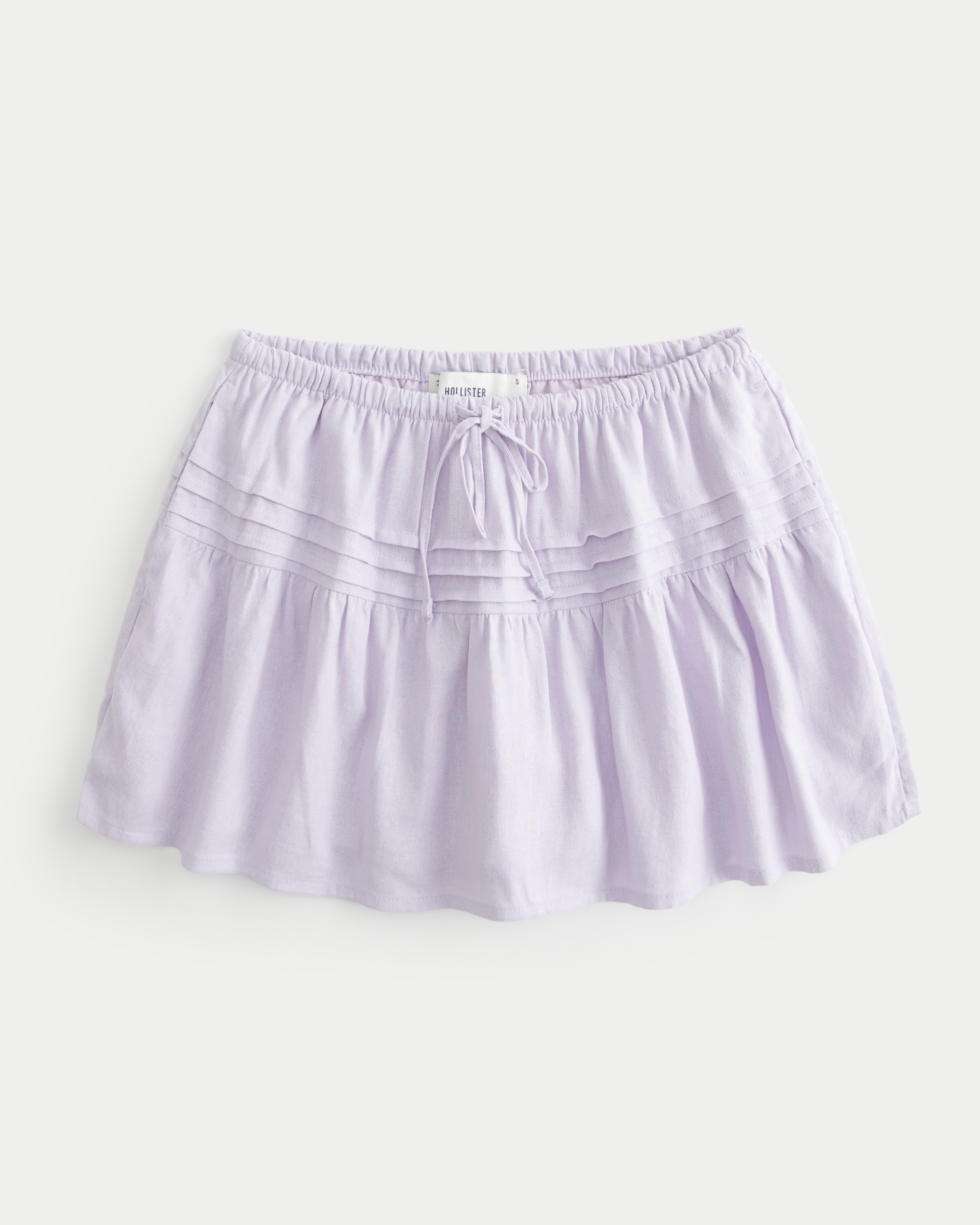 Linen-Blend Mini Skort