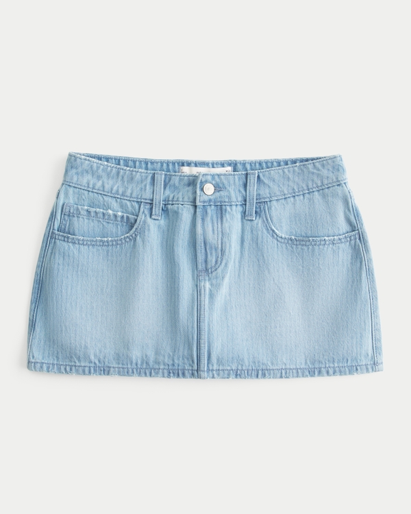 Women's Low-Rise Railroad Stripe Denim Mini Skort | Women's