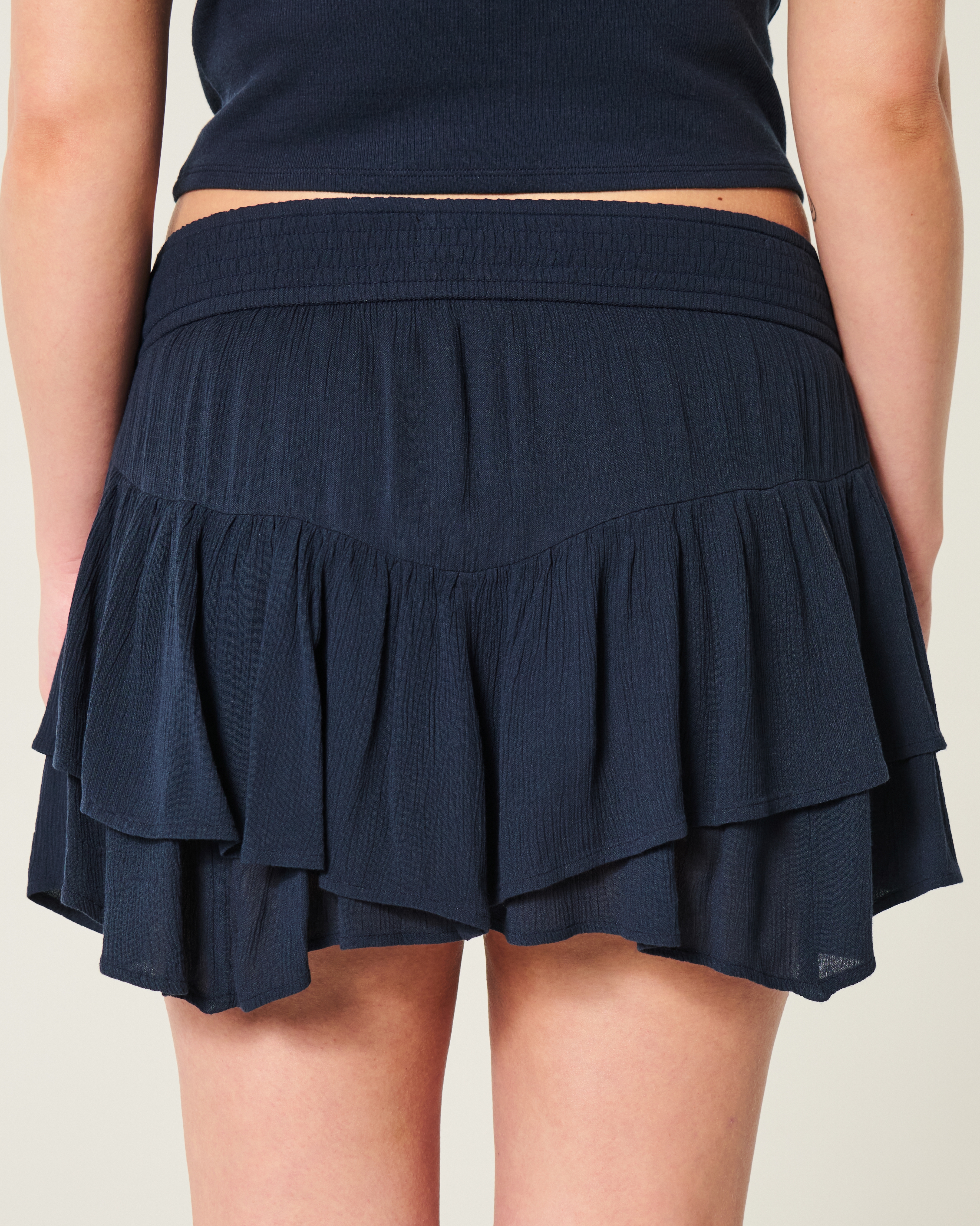 Women's Asymmetrical Hem Tiered Mini Skort | Women's