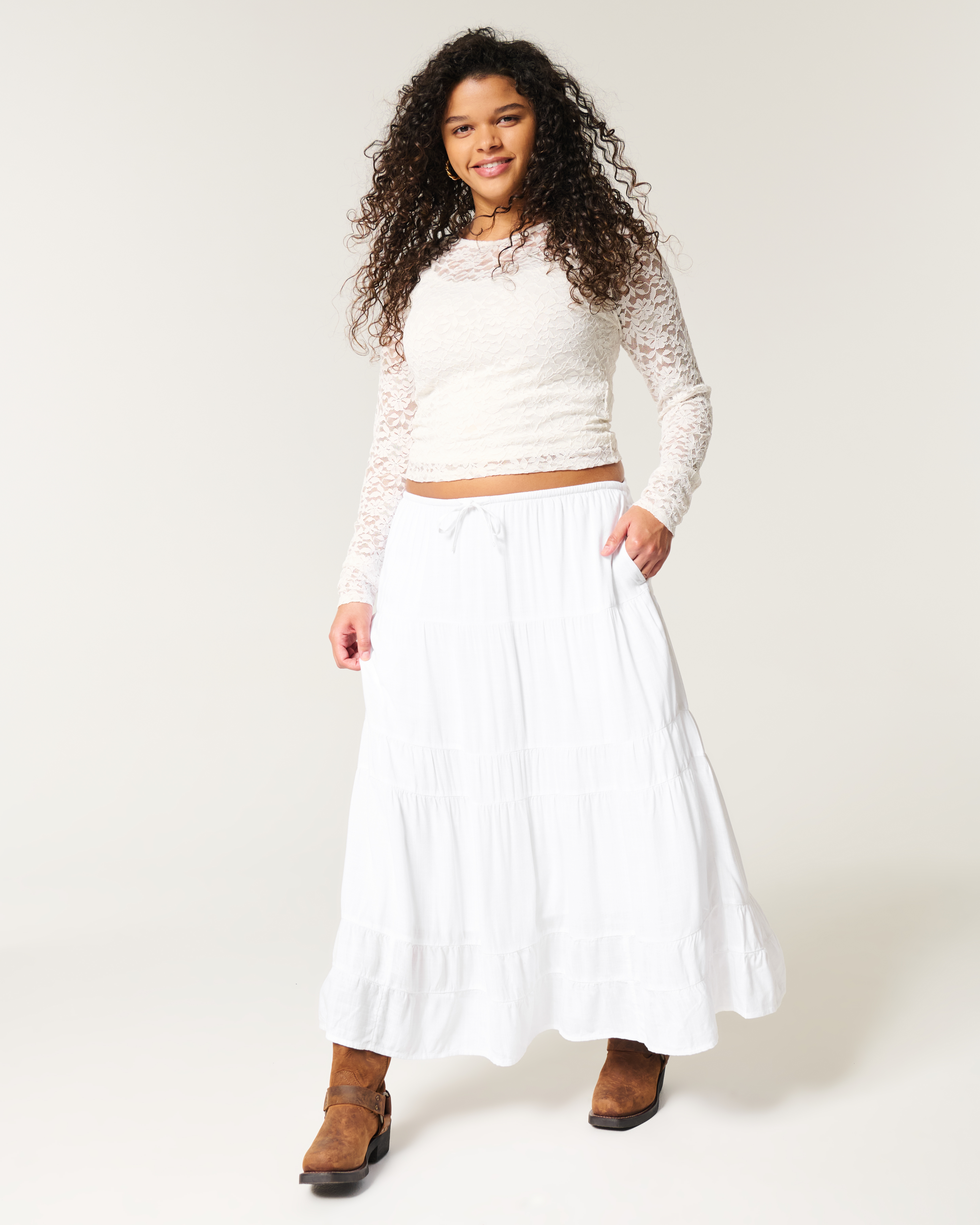 Tiered Maxi Skirt