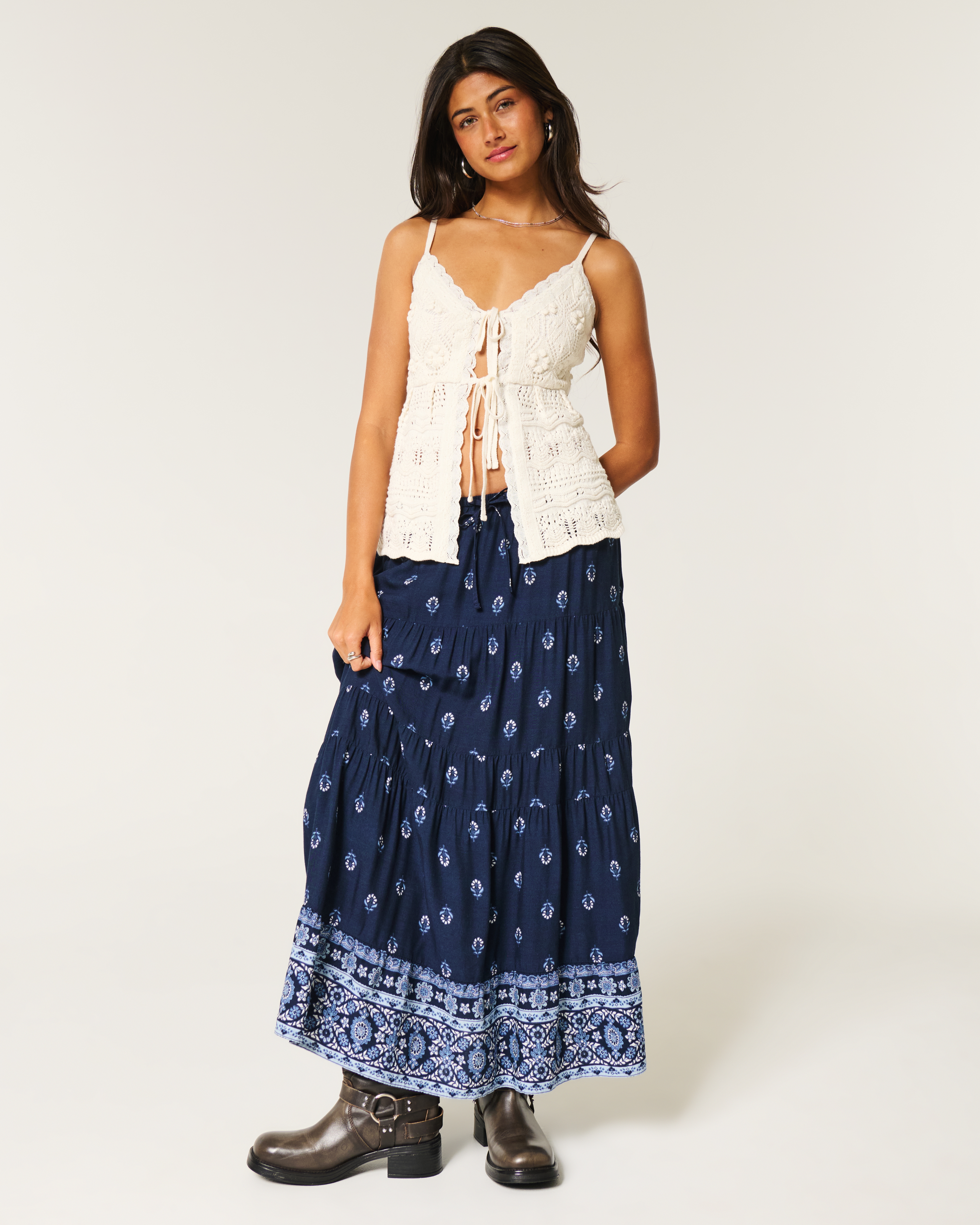 Tiered Maxi Skirt