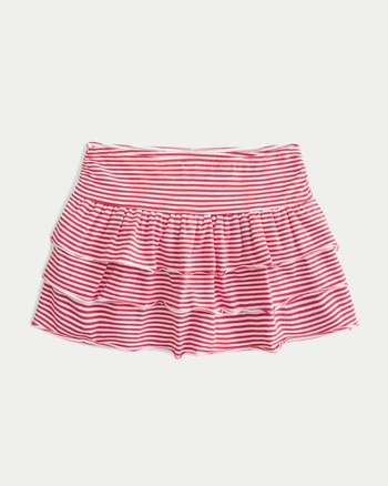 Mid-Waist Rosette Skort