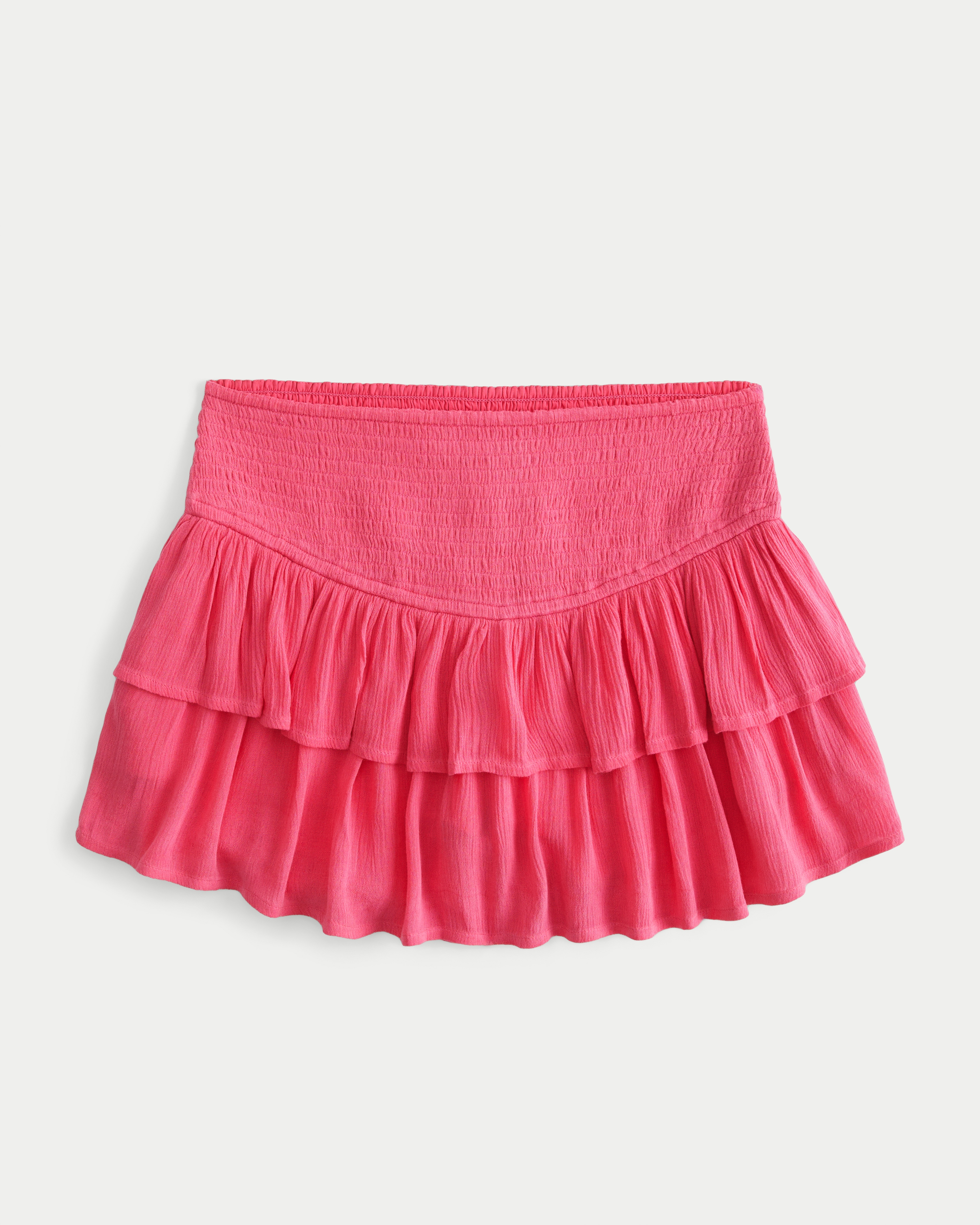 Smocked Tiered Mini Skort