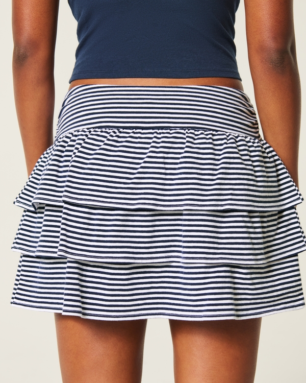Ruffle Knit Mini Skort