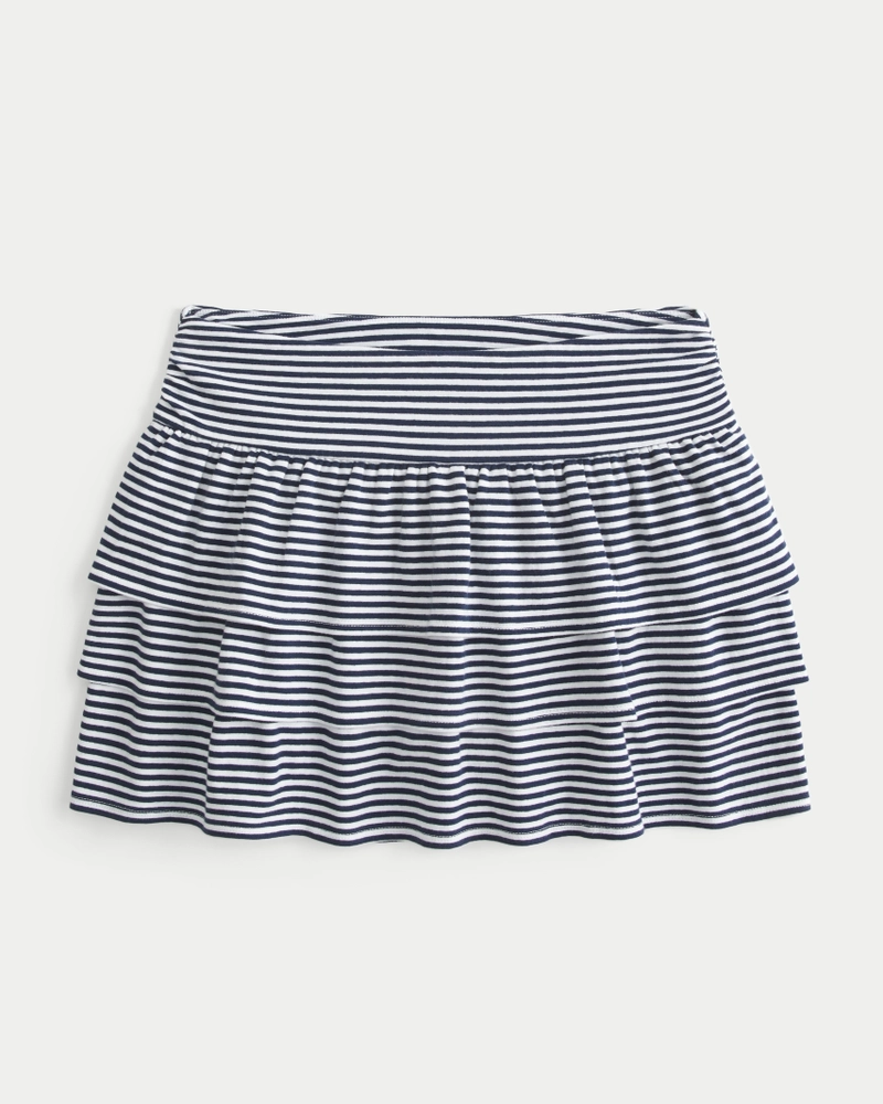 Ruffle Knit Mini Skort