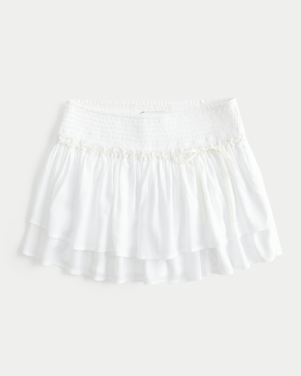 Smocked Tiered Mini Skort