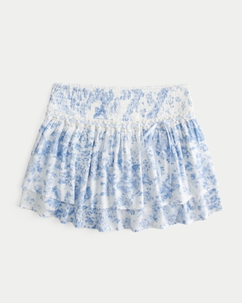 Women's Smocked Tiered Mini Skort | Women's Bottoms | HollisterCo.com