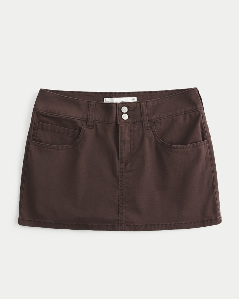 Low-Rise Twill Mini Skort