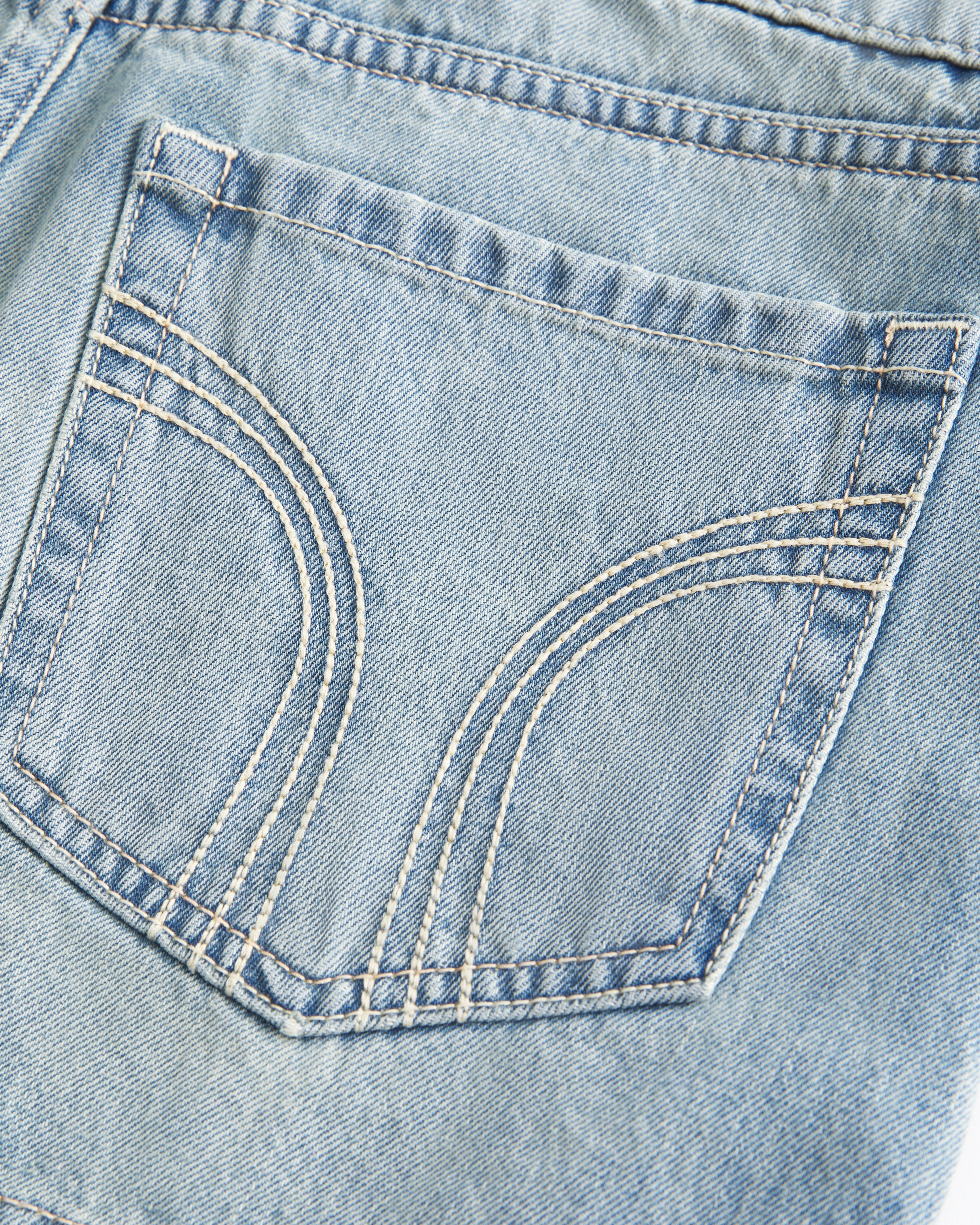 Low-Rise Denim Mini Skort
