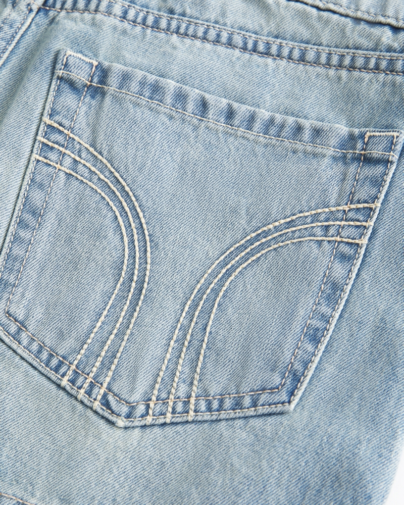 Low-Rise Denim Mini Skort
