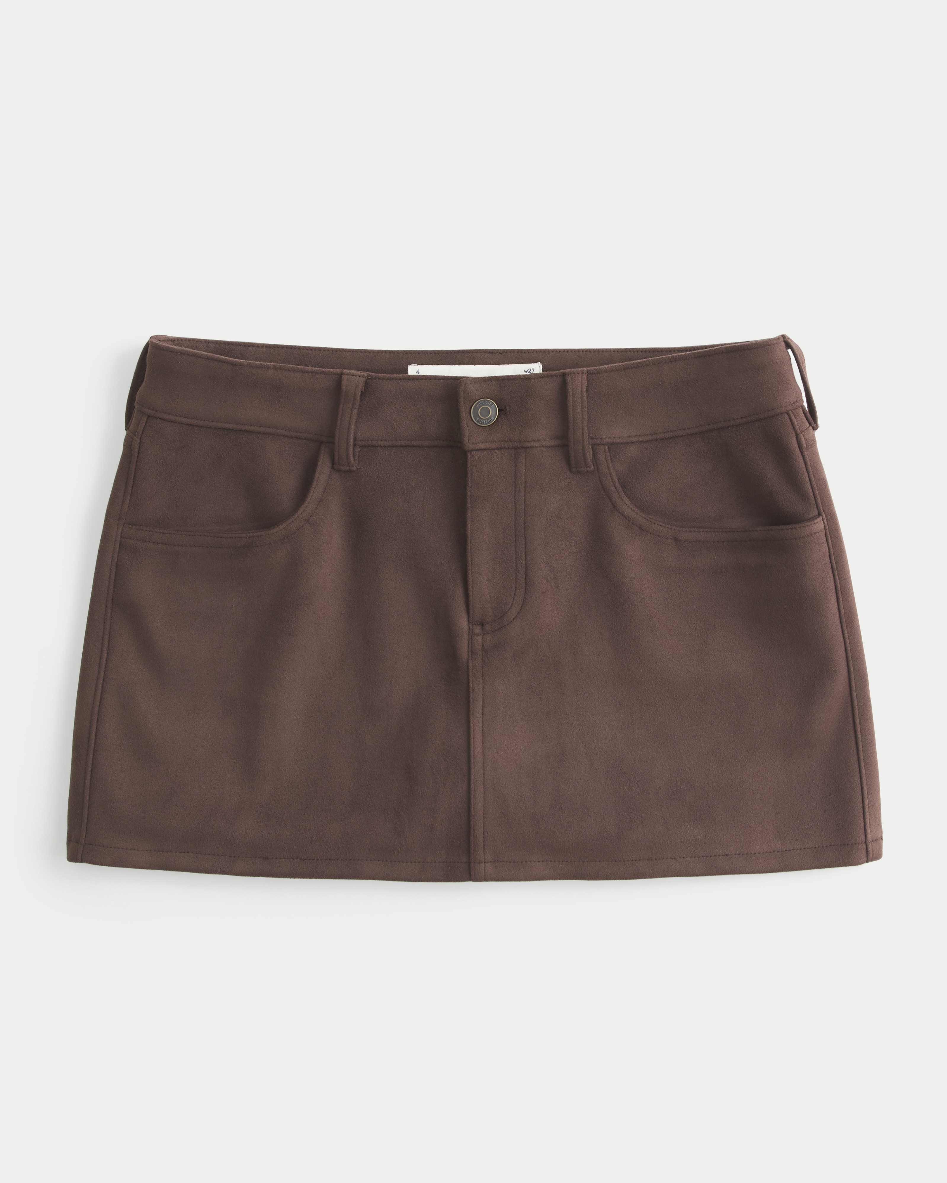 Hollister Low-rise Faux Suede Mini Skort