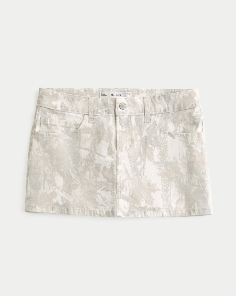 Twill Camo Mini Skirt