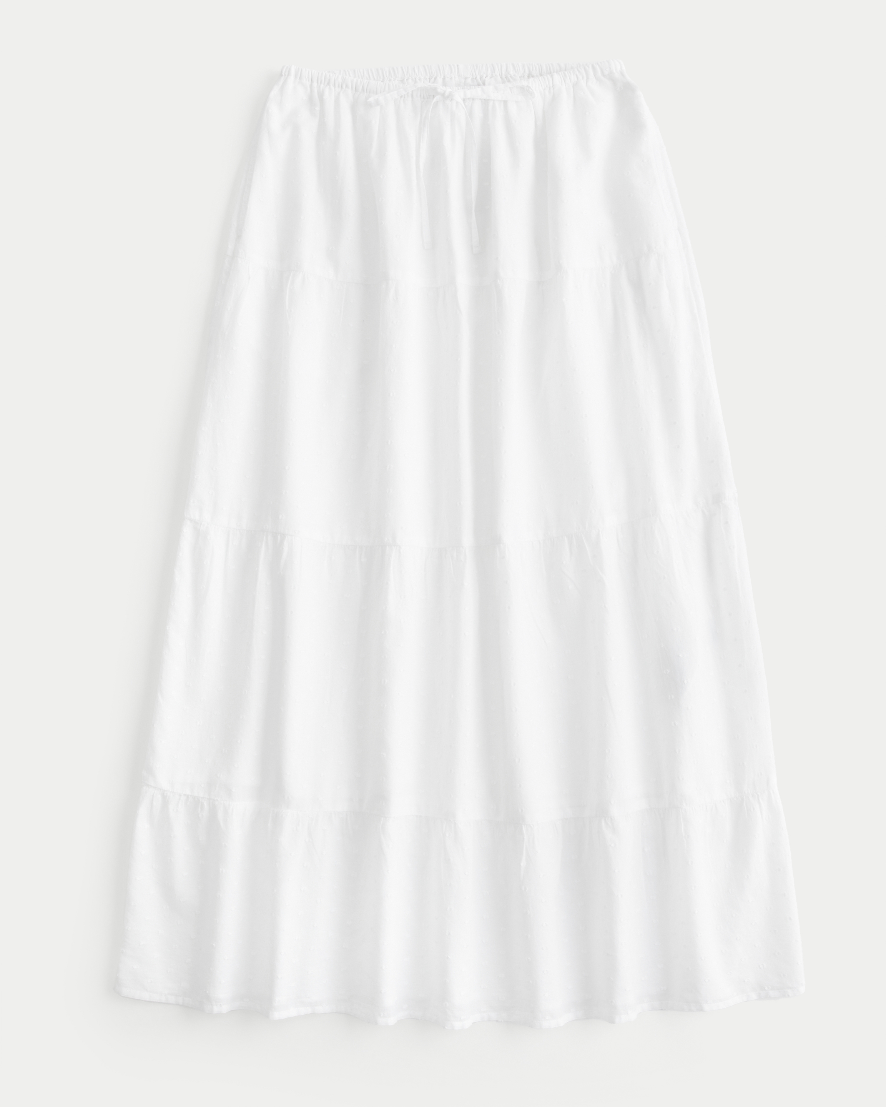 Clip Dot Tiered Maxi Skirt