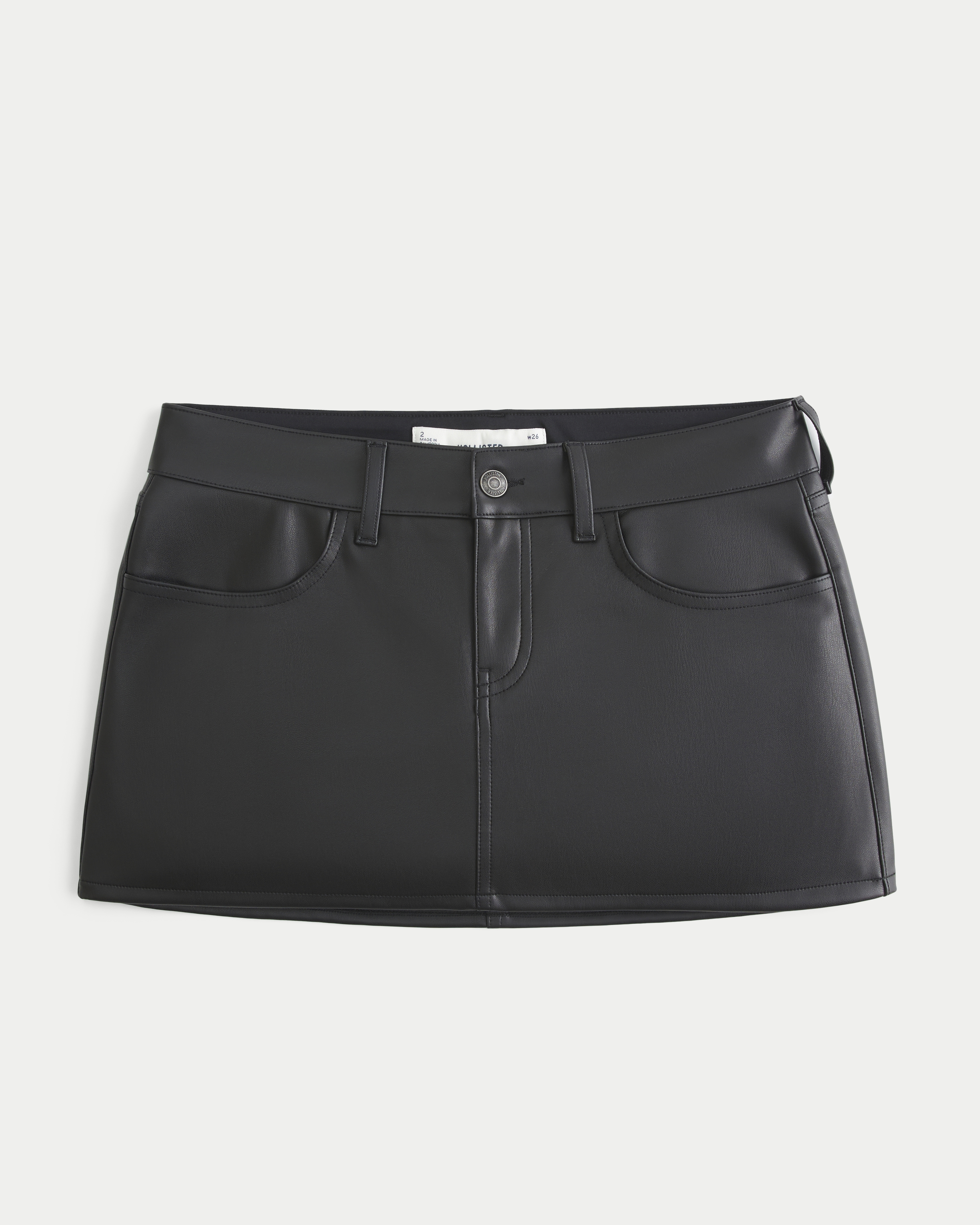 Vegan Leather Mini Skort
