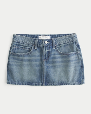 Women's Embroidered Star Pocket Denim Mini Skort | Women's Bottoms | HollisterCo.com