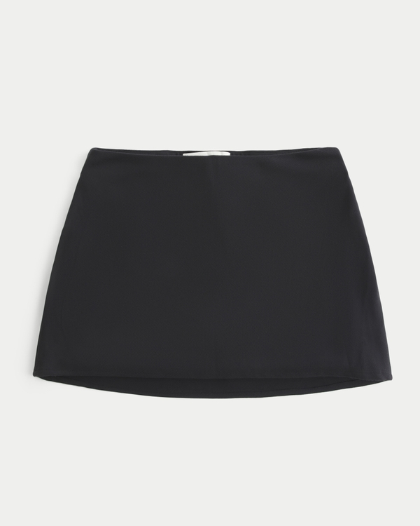 High-Rise A-Line Mini Skort, Black view 1