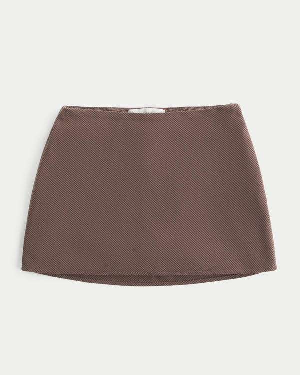High-Rise A-Line Mini Skort, Light Brown Pattern view 1