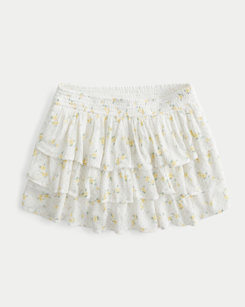 Tiered Ruffle Mini Skort