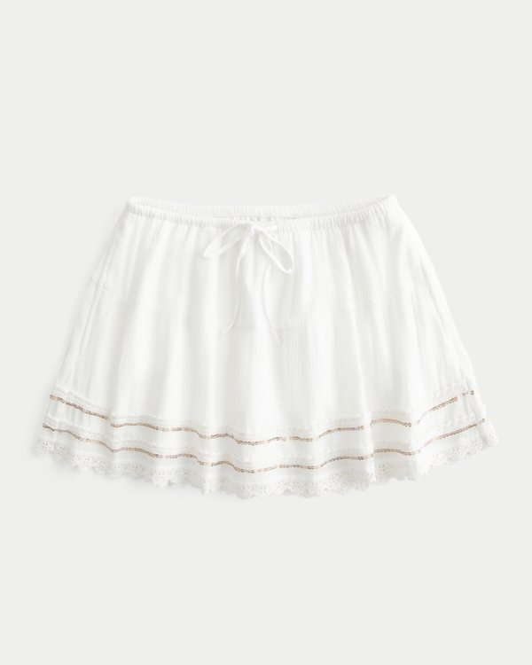 Lace Hem Mini Skort
