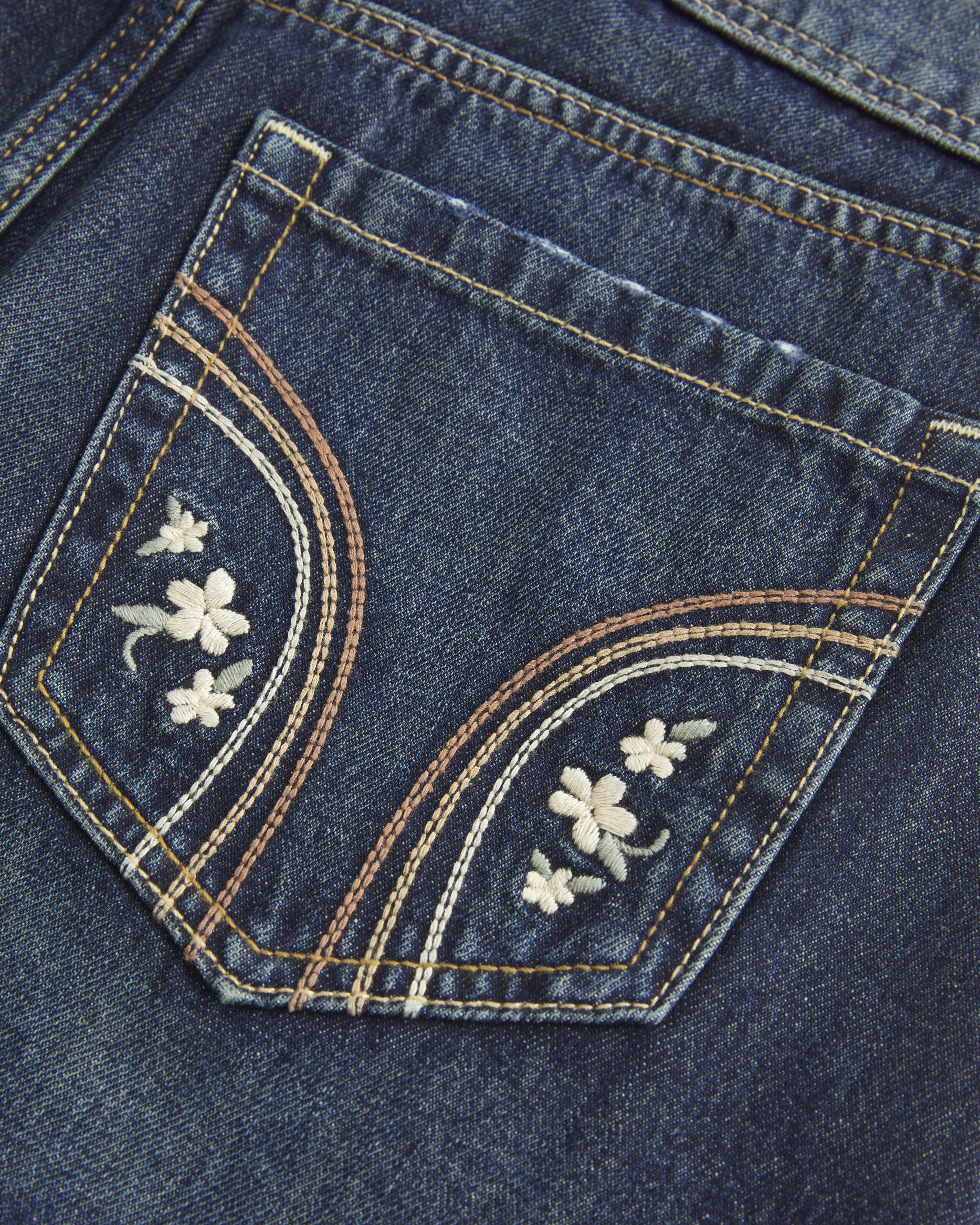 Hollister Low-rise Dark Wash Denim Mini Skort