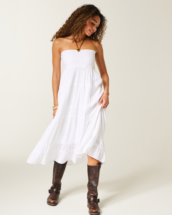 Convertible Maxi Skirt, White view 2