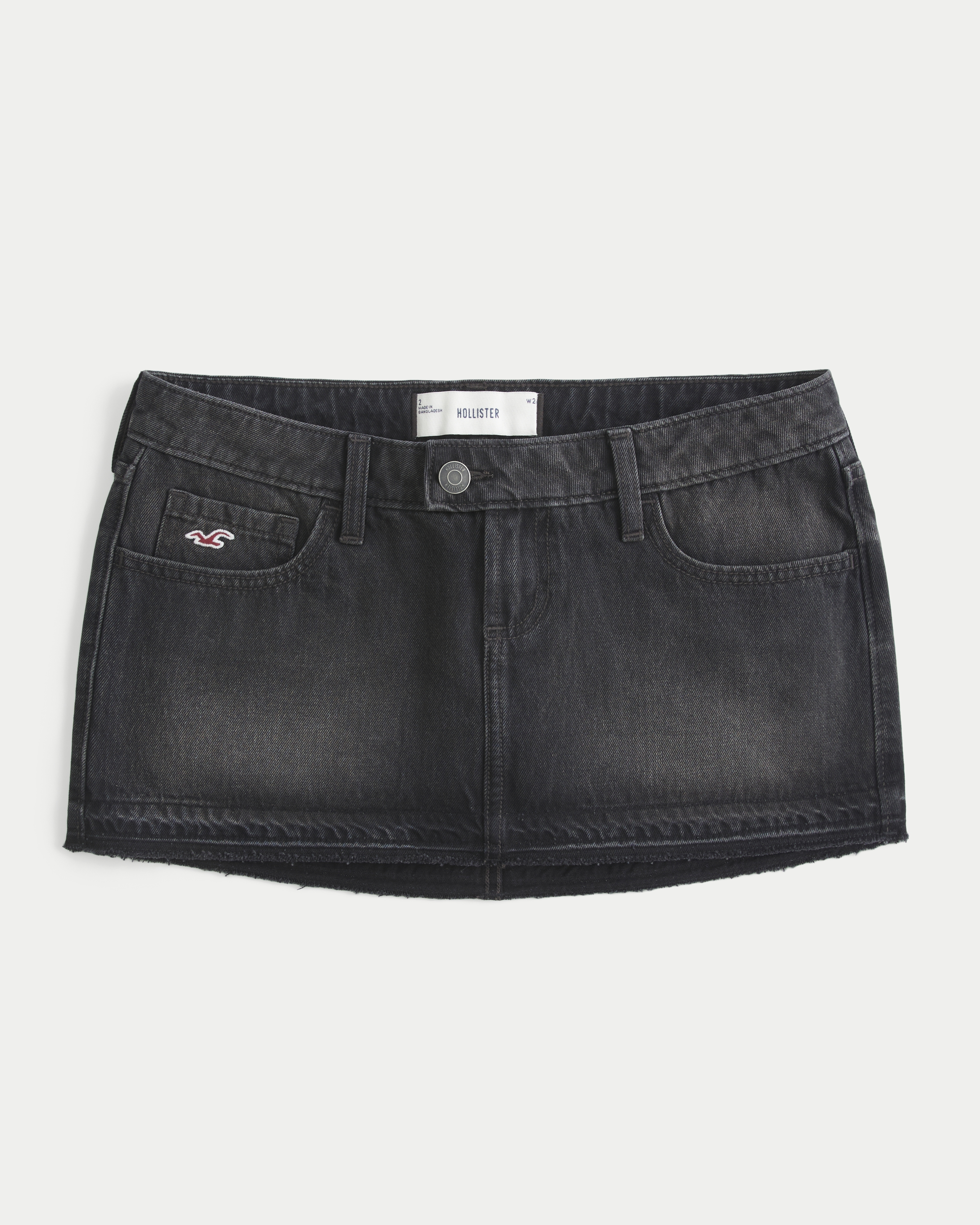 Ultra Low-Rise Denim Micro Mini Skort