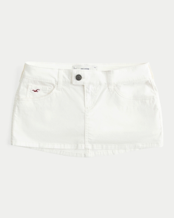 Women's Ultra Low-Rise Twill Icon Micro Mini Skort | Women's Bottoms | HollisterCo.com