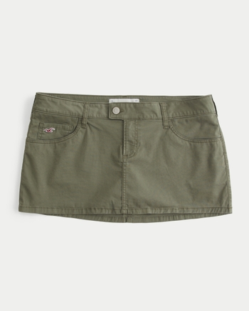 Femmes Jupe-short micro en sergé ultra taille basse à emblème | Femmes Bas | HollisterCo.com