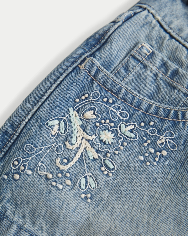 Ultra Low-Rise Denim Micro Mini Skort