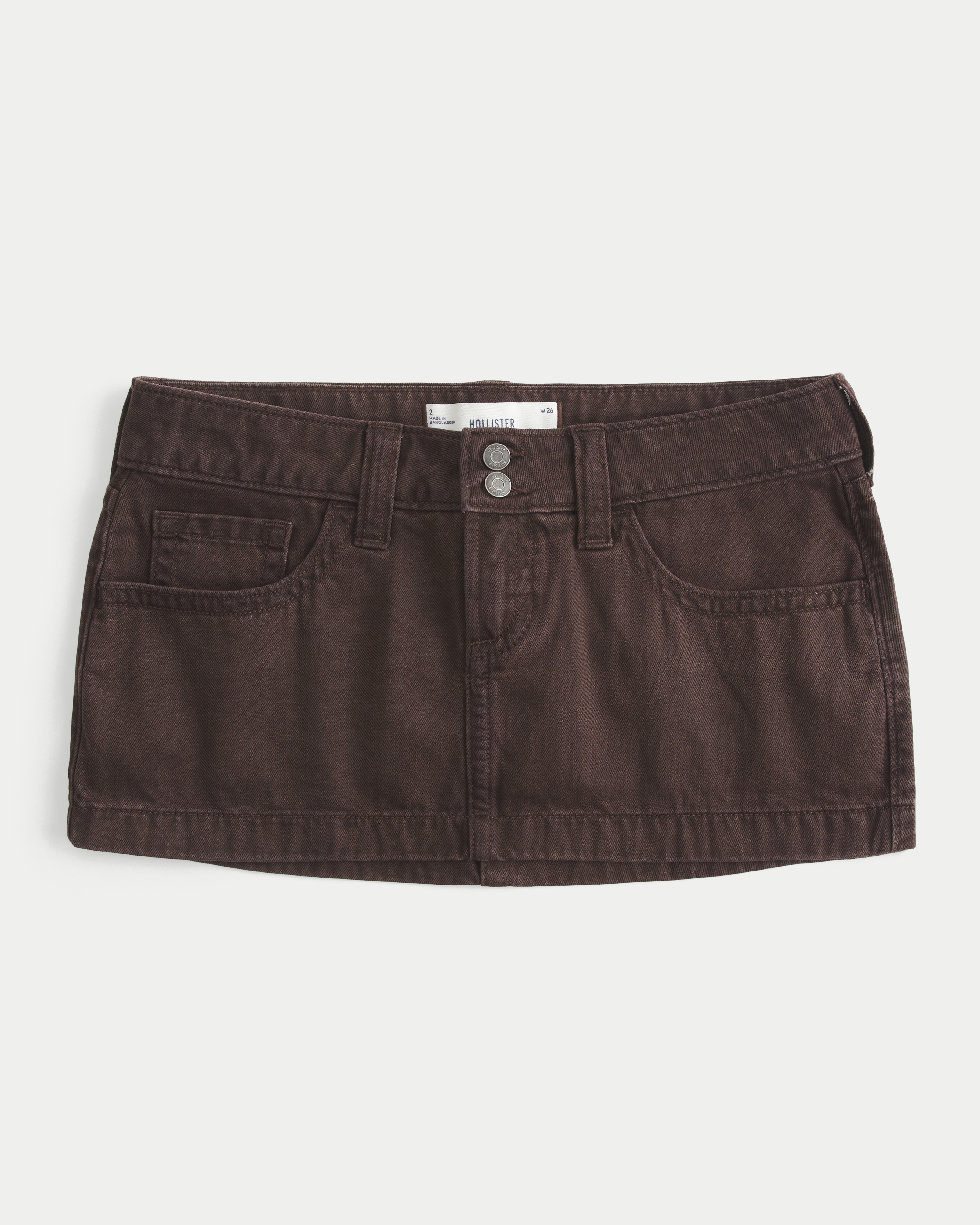 Ultra Low-Rise Denim Micro Mini Skort