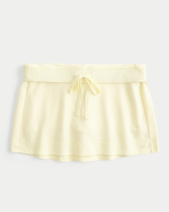 Women's Low-Rise Fleece Mini Skort | Women's Bottoms | HollisterCo.ca