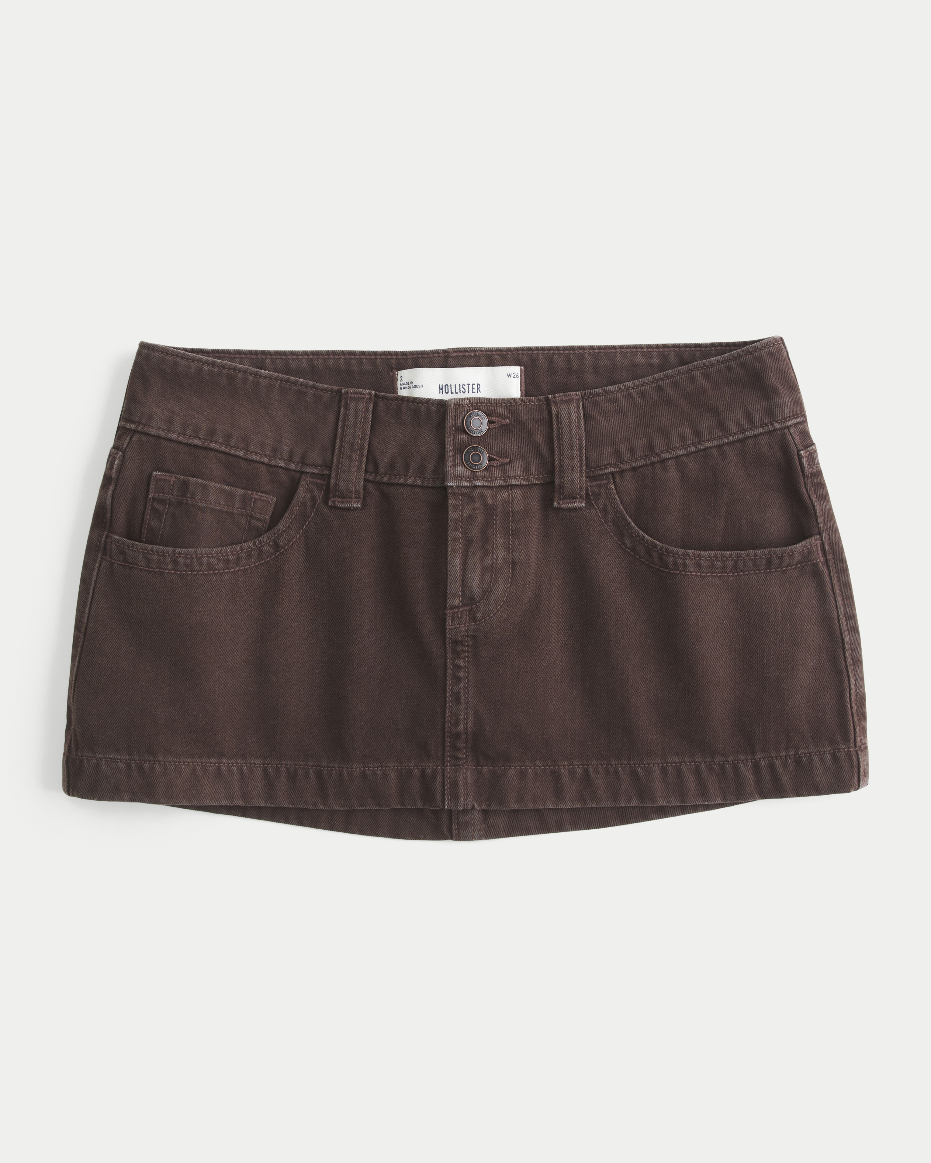 Ultra Low-Rise Denim Micro Mini Skort