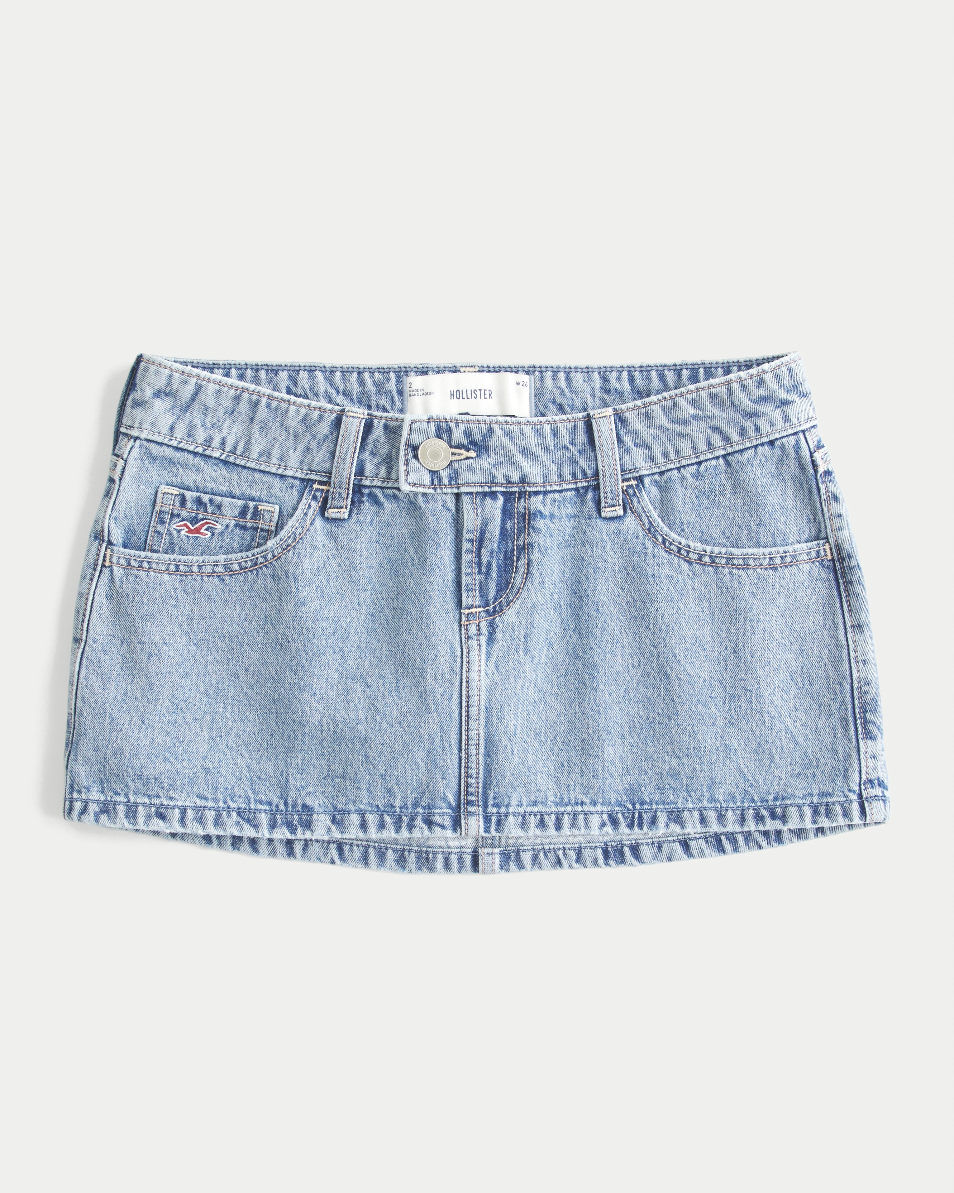 Ultra Low-Rise Denim Skort