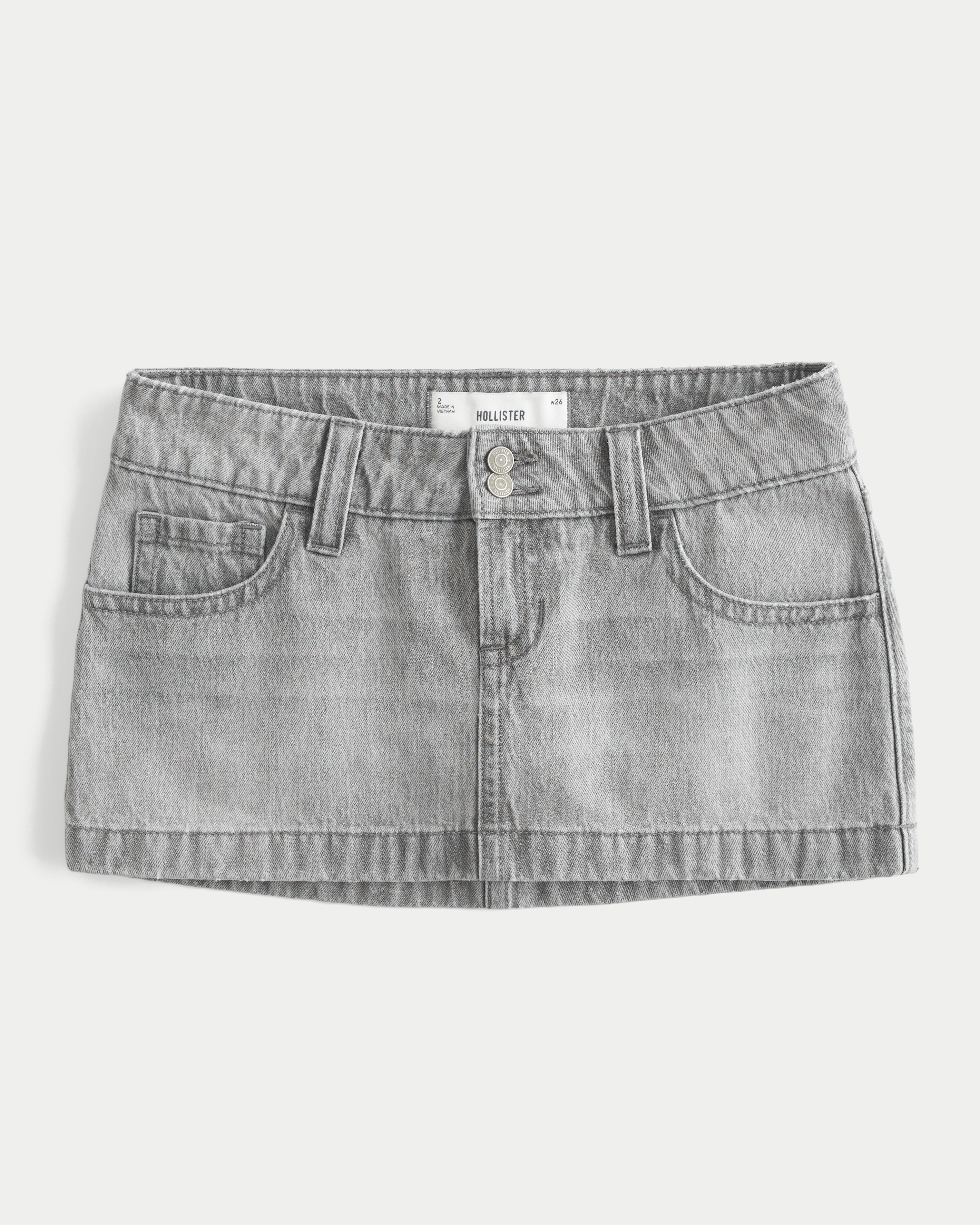 Ultra Low-Rise Denim Micro Mini Skort