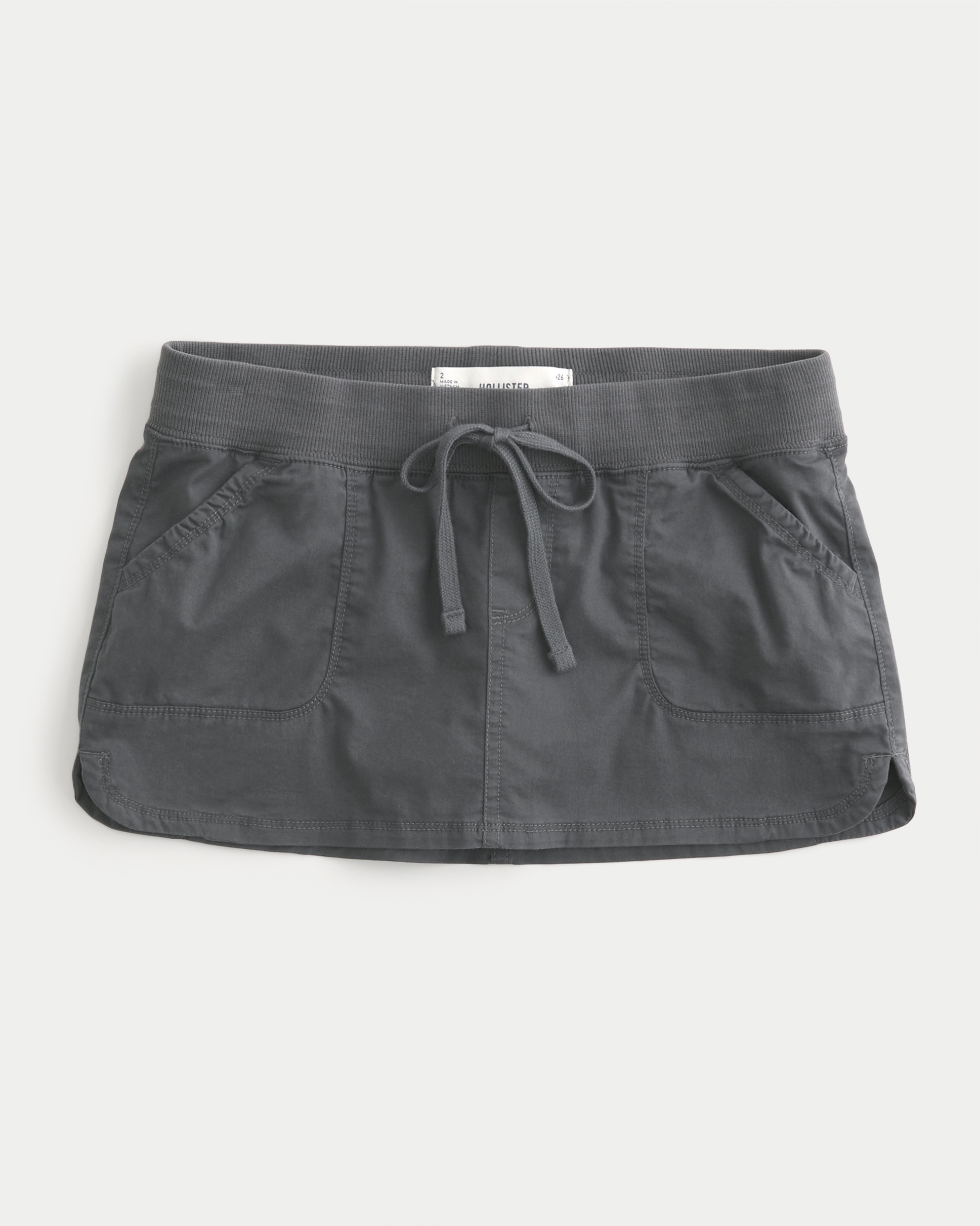 Hollister Remi Ultra Low-Rise Poplin Micro Mini Skort