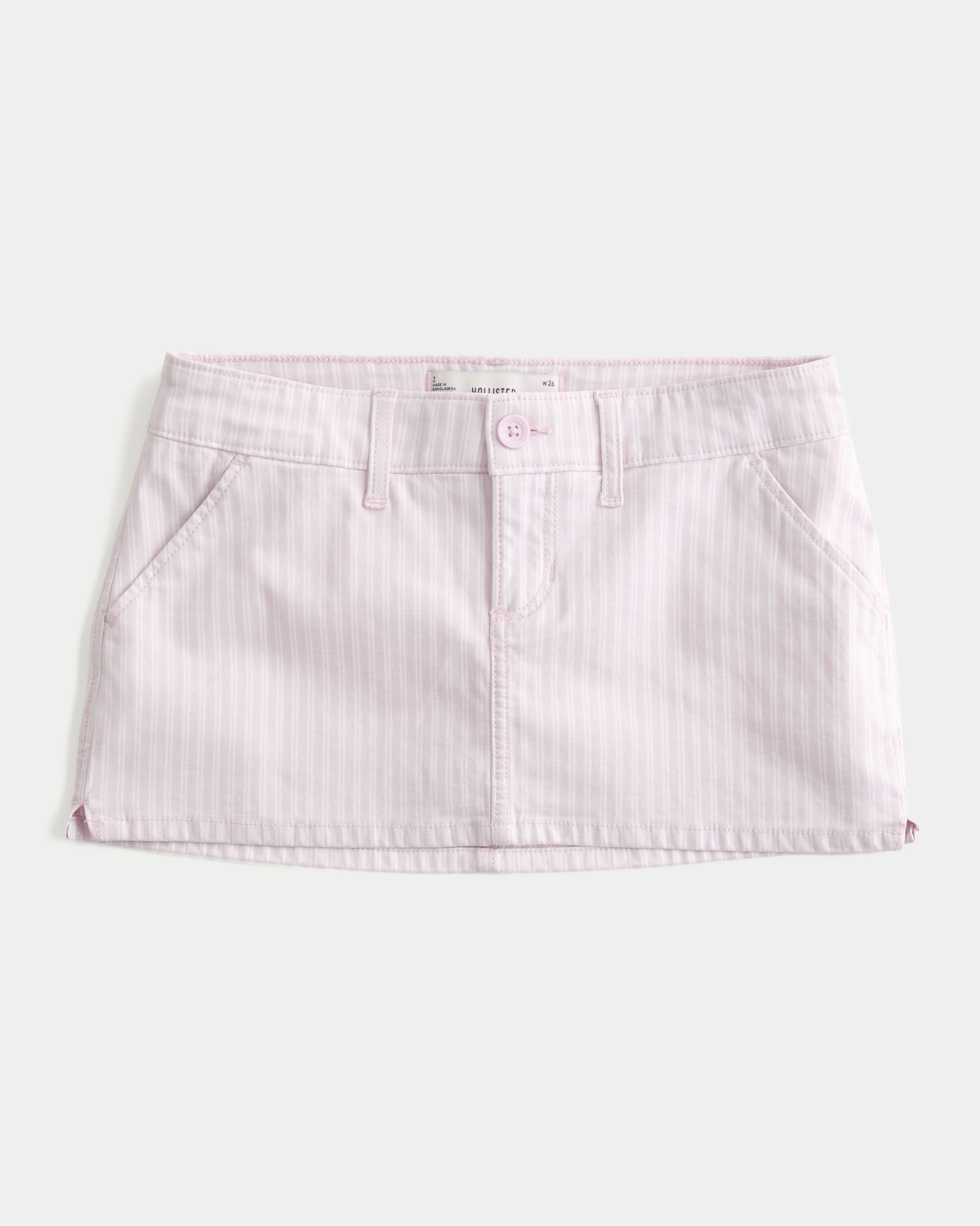 Ultra Low-Rise Twill Micro Mini Skort