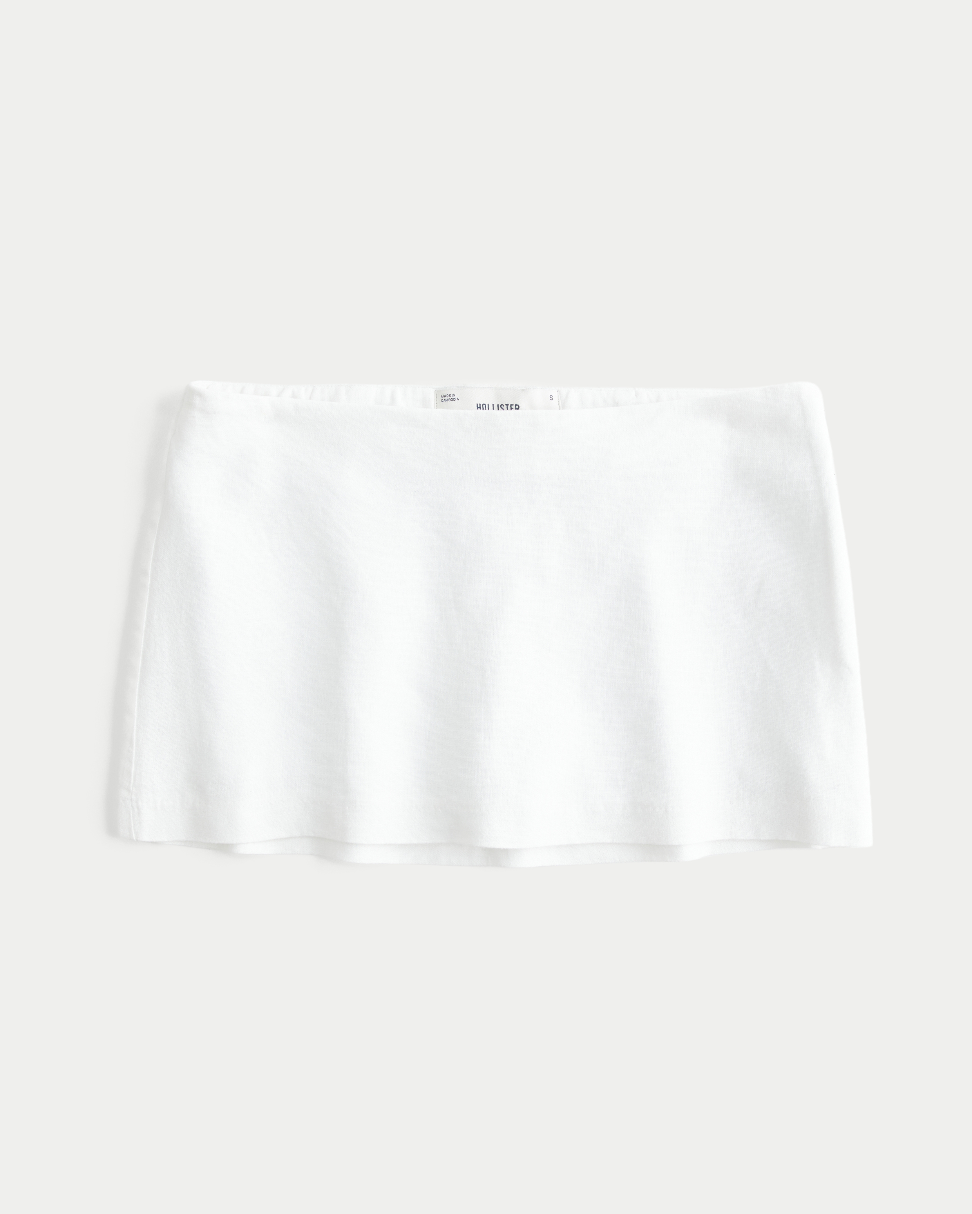 Low-Rise Linen-Blend A-Line Skort