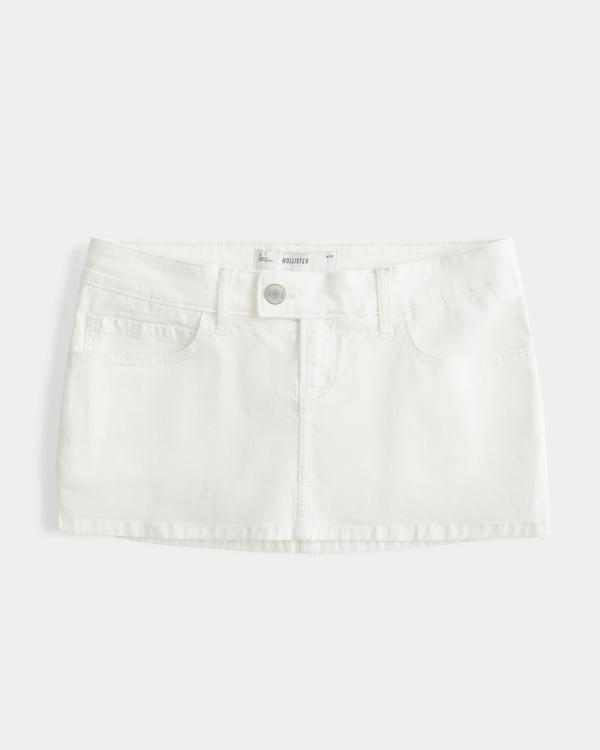Twill Micro Mini Skort, Cloud White view 1