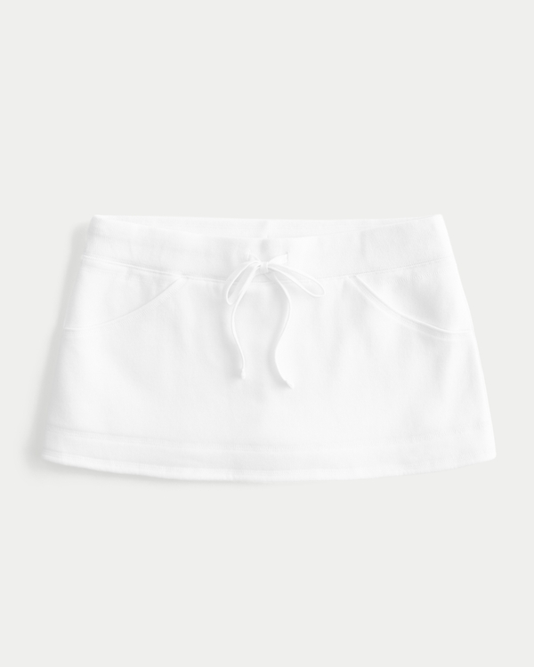 Fleece Mini Skort, White view 1