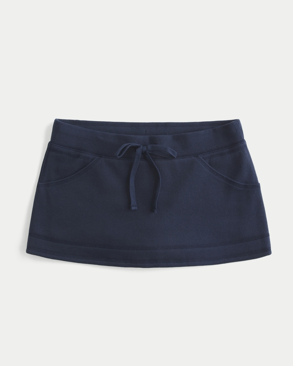 Fleece Mini Skort, Navy Blue view 1