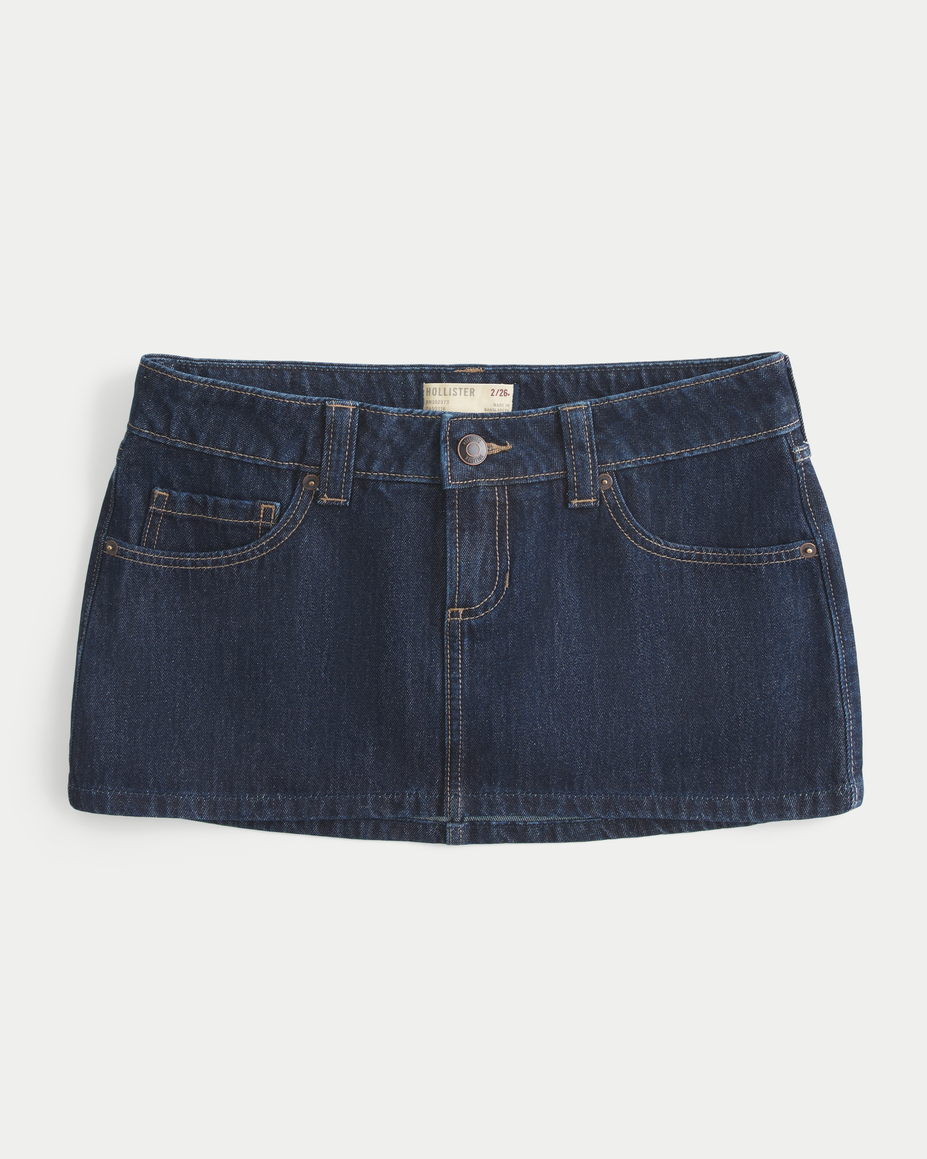 Ultra Low-Rise Denim Micro Mini Skort