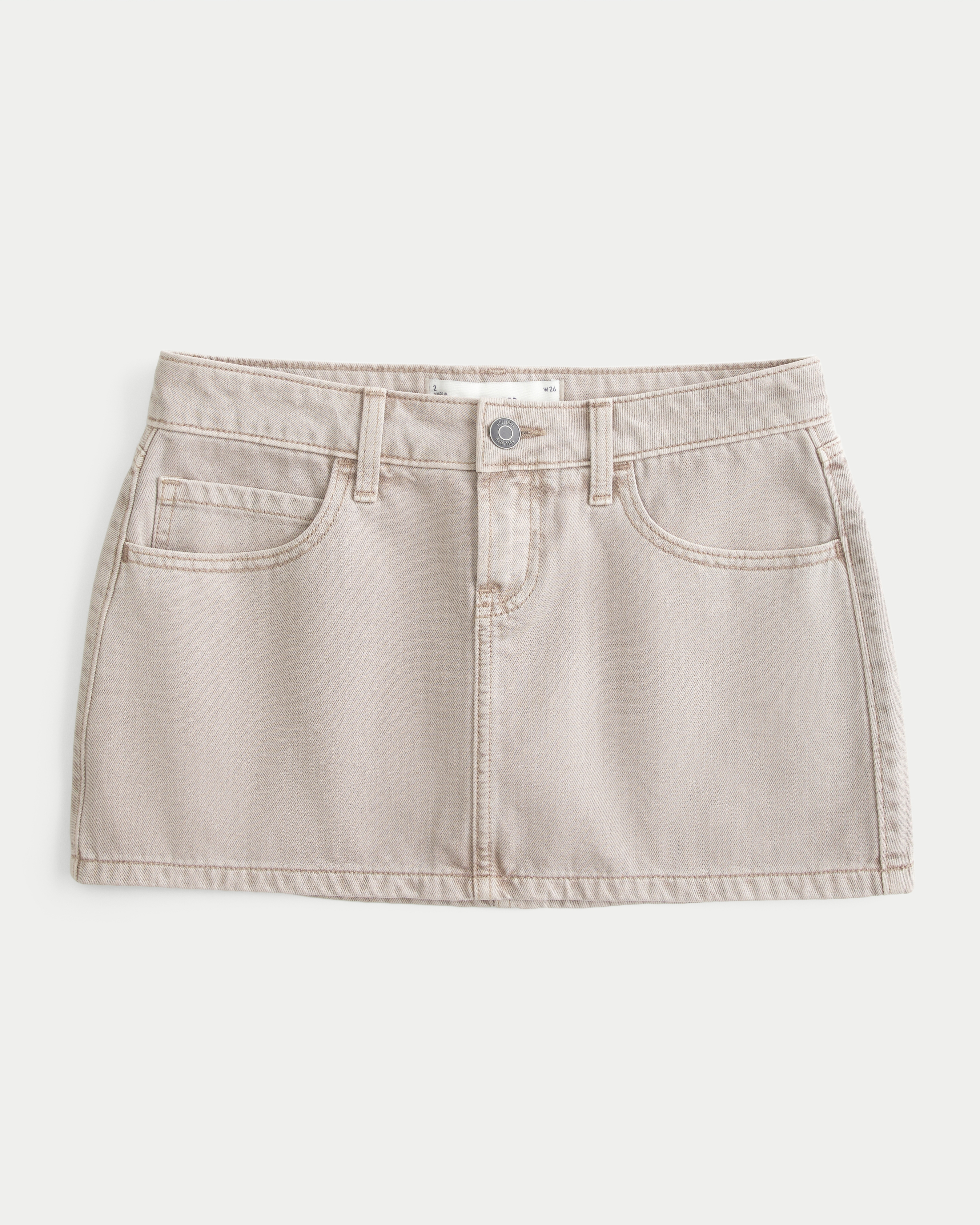 Low-Rise Denim Mini Skort
