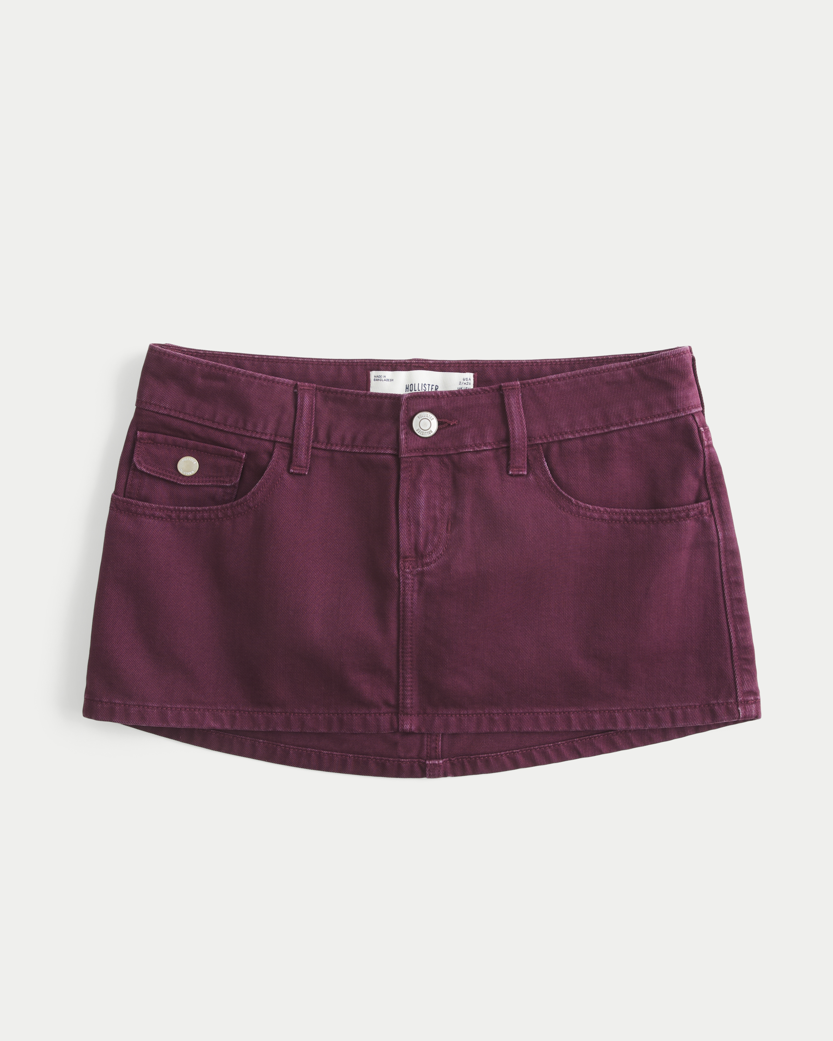 Ultra Low-Rise Denim Micro Mini Skort