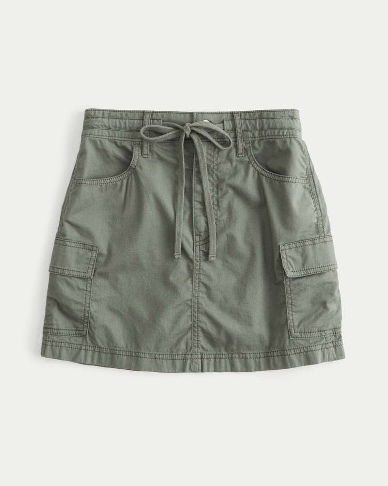 Women's Ultra HighRise Twill Cargo Mini Skirt Women's