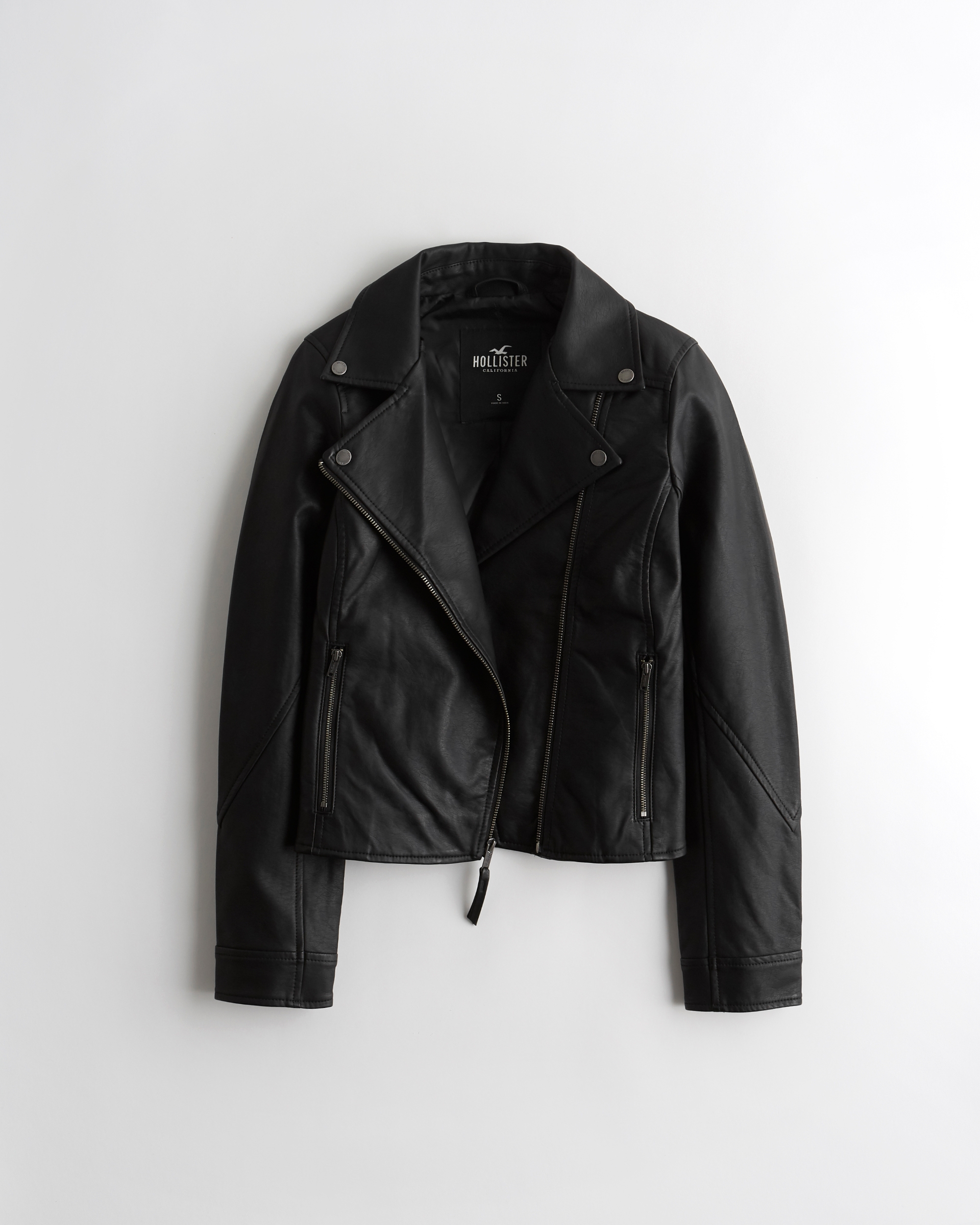 hollister leather jacket